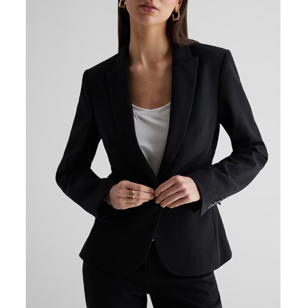 Express Stretch One Button Blazer